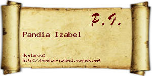 Pandia Izabel névjegykártya